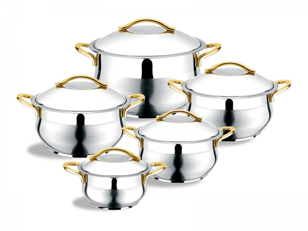PRIME COOKWARE SET 10 PCS. (BELLY SHAPE - GOLD)